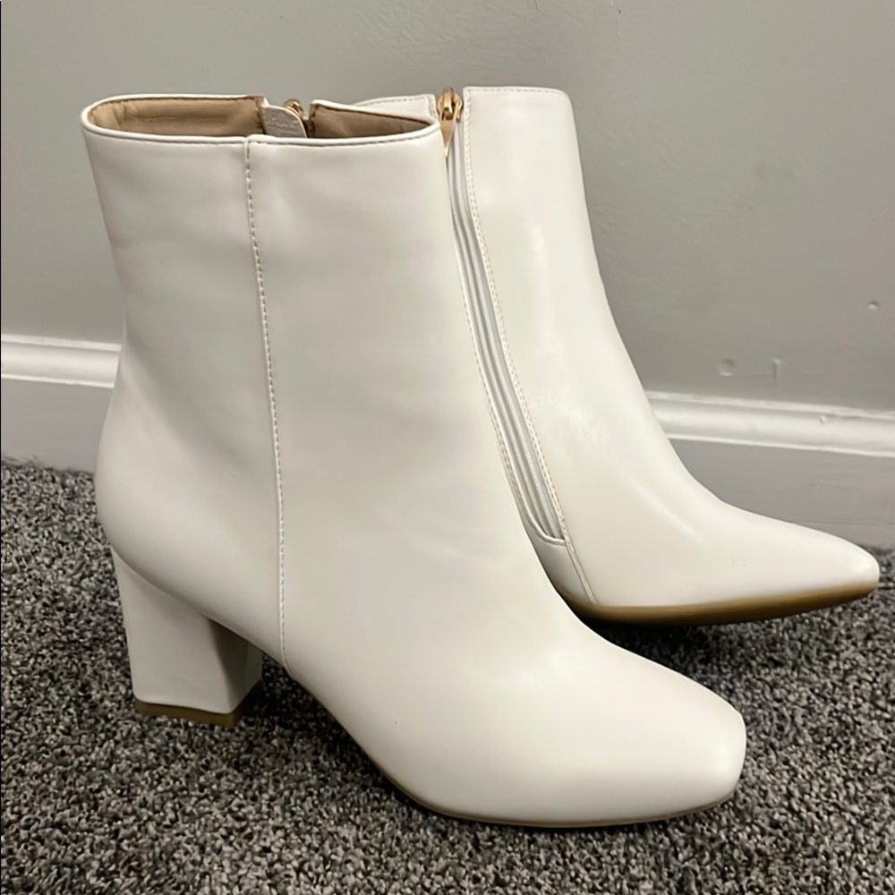 White Ankle Booties